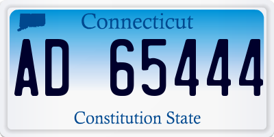 CT license plate AD65444