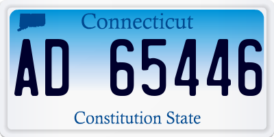 CT license plate AD65446