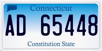 CT license plate AD65448