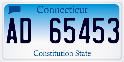 CT license plate AD65453