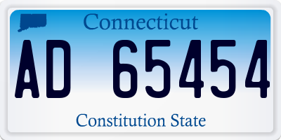 CT license plate AD65454