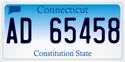 CT license plate AD65458
