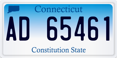 CT license plate AD65461