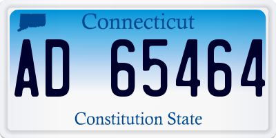 CT license plate AD65464