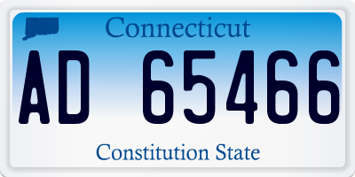 CT license plate AD65466