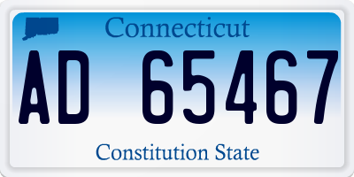 CT license plate AD65467