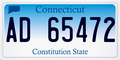 CT license plate AD65472