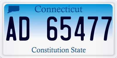 CT license plate AD65477