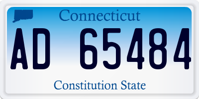 CT license plate AD65484
