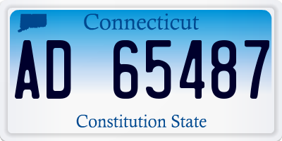 CT license plate AD65487