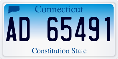 CT license plate AD65491