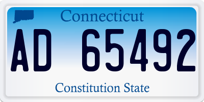 CT license plate AD65492