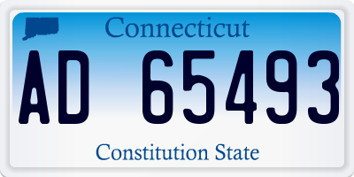 CT license plate AD65493