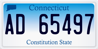 CT license plate AD65497
