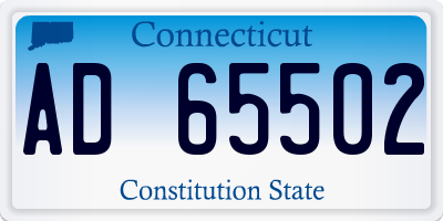 CT license plate AD65502