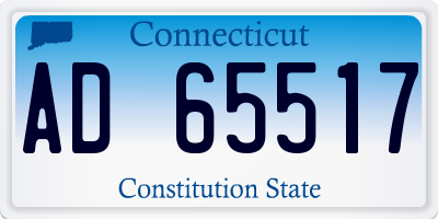CT license plate AD65517
