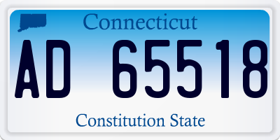 CT license plate AD65518