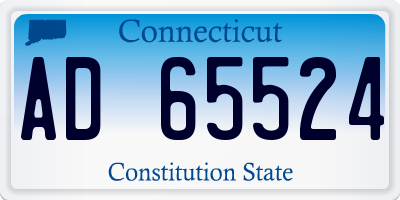 CT license plate AD65524