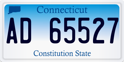 CT license plate AD65527