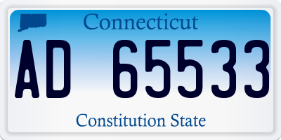 CT license plate AD65533