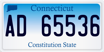 CT license plate AD65536