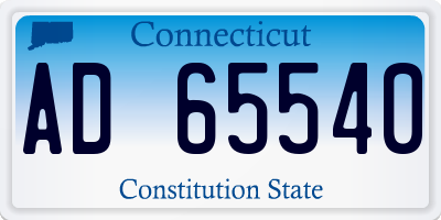 CT license plate AD65540