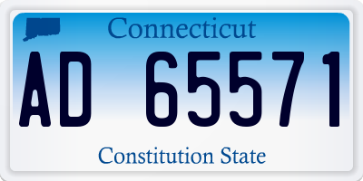 CT license plate AD65571