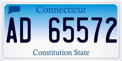CT license plate AD65572