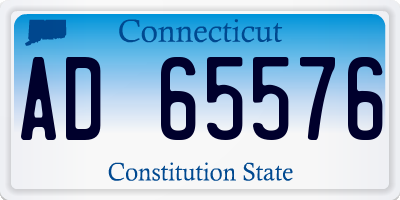 CT license plate AD65576