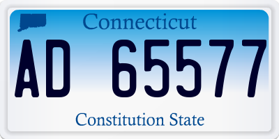 CT license plate AD65577