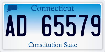CT license plate AD65579