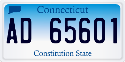 CT license plate AD65601