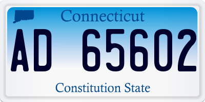 CT license plate AD65602