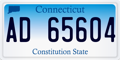 CT license plate AD65604