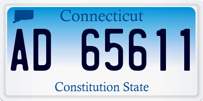 CT license plate AD65611