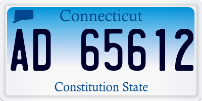 CT license plate AD65612