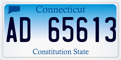 CT license plate AD65613