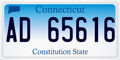 CT license plate AD65616