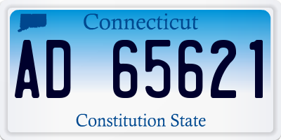 CT license plate AD65621