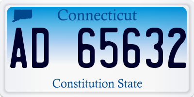 CT license plate AD65632