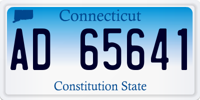 CT license plate AD65641