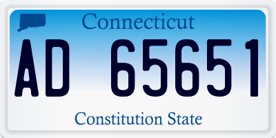 CT license plate AD65651