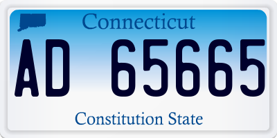 CT license plate AD65665