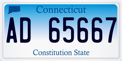 CT license plate AD65667