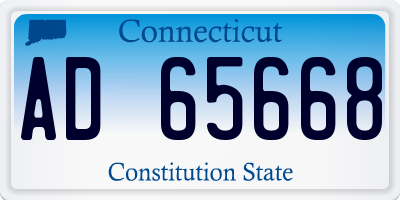 CT license plate AD65668