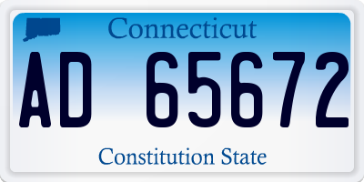 CT license plate AD65672