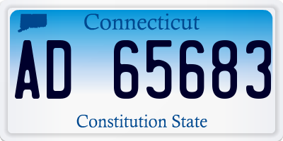 CT license plate AD65683