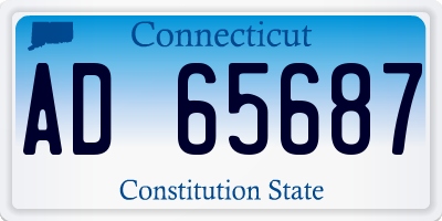 CT license plate AD65687