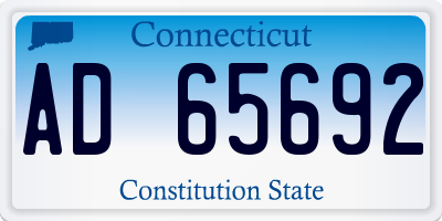 CT license plate AD65692