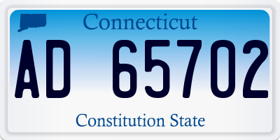 CT license plate AD65702
